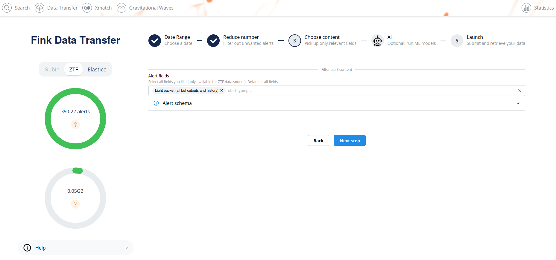 Step 3 - Choose content
